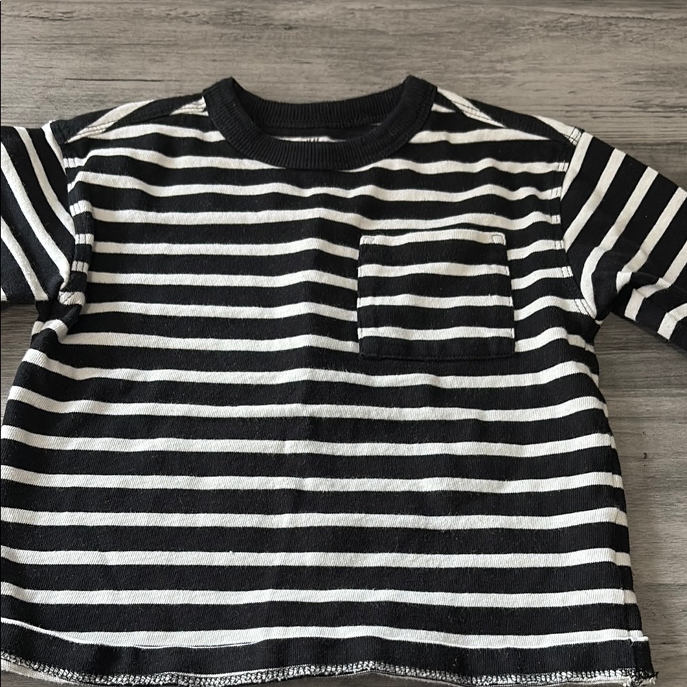 Striped Black and White Kids Shirt